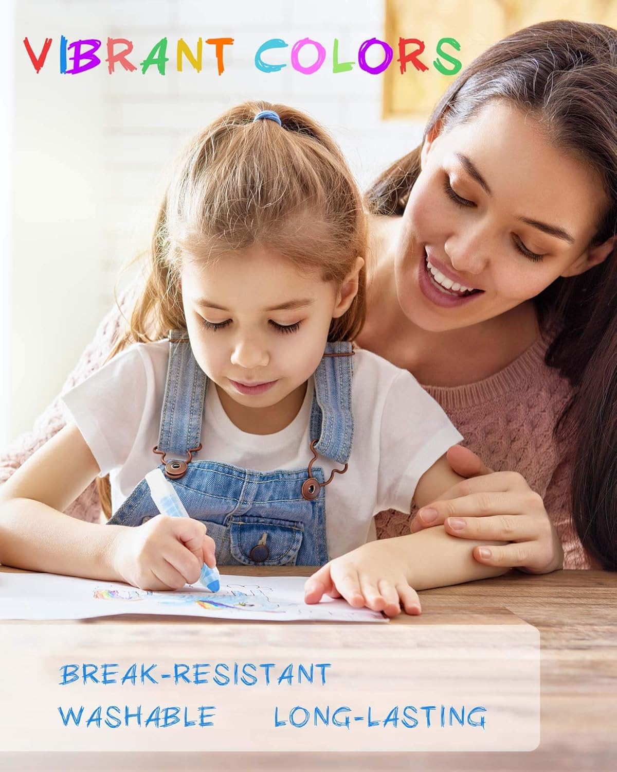 12-Color Dustless Chalk Set with Holder